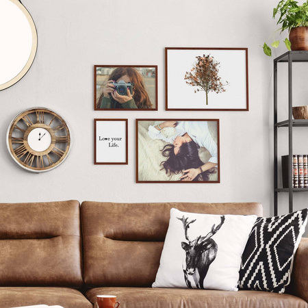 Zestaw brązowych ramek galeria Pinia 3 GF0008