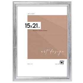 Srebrna ramka drewniana na zdjęcia EKO S2 15x21 cm