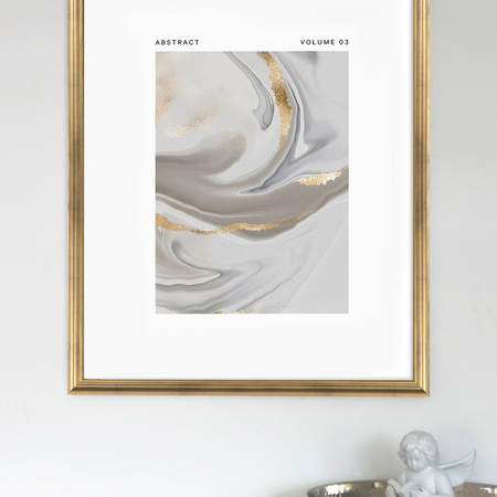 Ramka drewniana złota na zdjęcia DRL N Z 50x60 cm