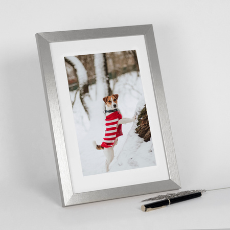 Pakiet 5 szt. srebrnych ramek na zdjęcia HEN S 21x29,7 cm A4