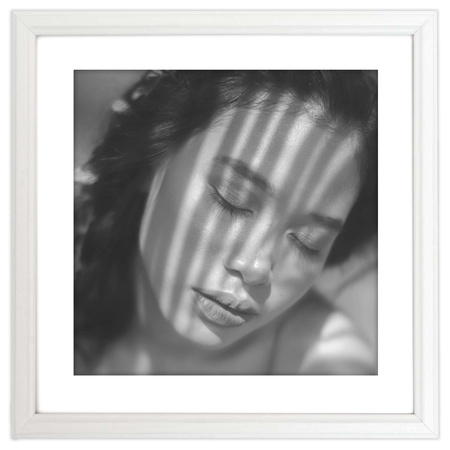 Biała ramka drewniana na zdjęcia DRWA 1 15x15 cm