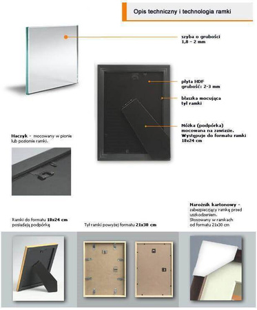 Pakiet ramek drewnianych 5 szt. DRZ X 1 PAK 13x18 cm