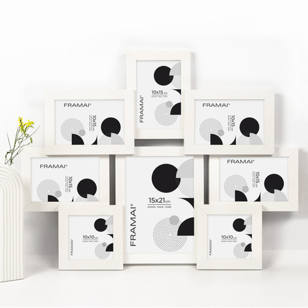 Multirama MULTI HEN 1 ramka na zdjęcia na 8 zdjęć - biała