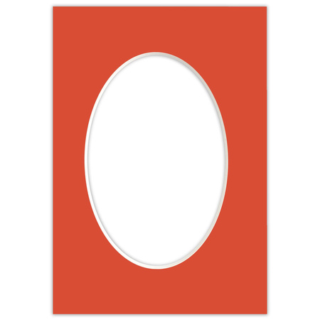 Passe partout 15x21 (10x15) OWAL CZERWONY LIGHT RED