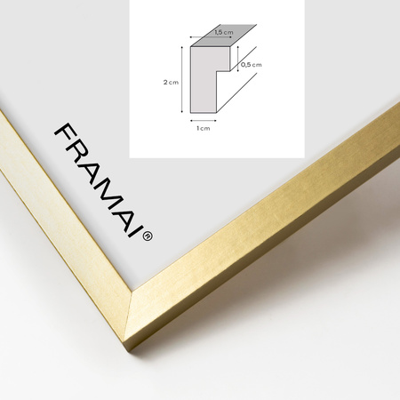 Złota ramka na zdjęcie LUX Z 30x40 cm