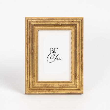 Ramka drewniana złota na zdjęcia DRZG M Z 10x15 cm