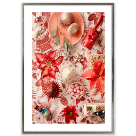 Ramka na zdjęcia drewniana UNO S Srebrna 50x70 cm