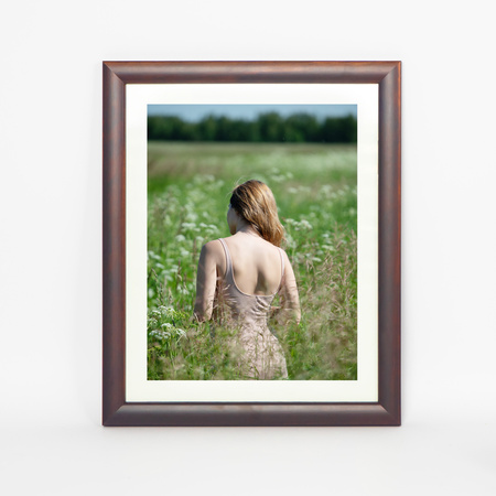 Ramka drewniana brązowa EXT 4N - 24x30 cm