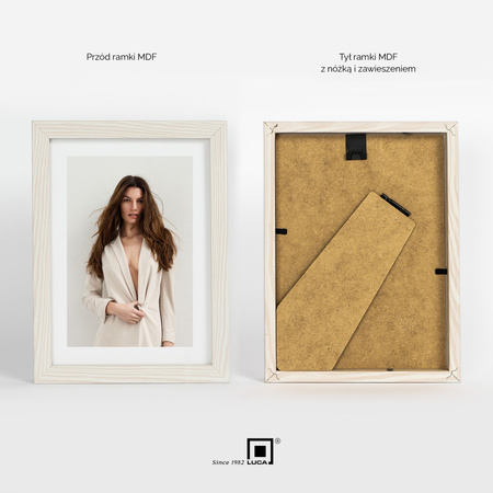 Pakiet 5 szt. beżowo-białych ramek na zdjęcia FDM M5 13x18 cm