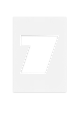 Passe Partout okienko w kształcie CYFERKI "7"