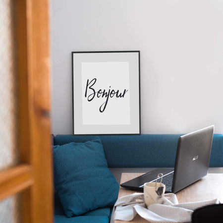 Czarna ramka aluminiowa QAL 30x40 cm