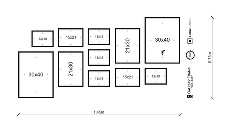 Zestaw brązowych ramek galeria PRESTO 5 GF0005