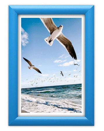 Niebieska ramka drewniana na zdjęcia EKO 15 6x9 cm