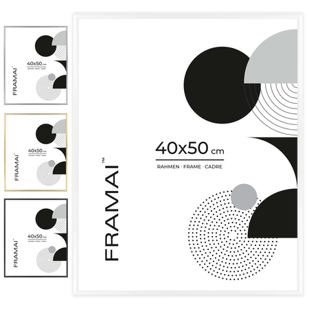 Biała ramka aluminiowa QAL 40x50 cm