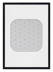 Ramka na zdjęcia LITERKA "O" 21x30 cm czarna z białym passe partout