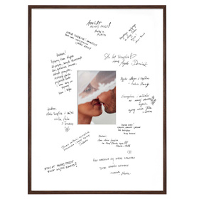 Ramka z passe partout pamiątkowa na Wesele - kolor brązowy 50x70 cm