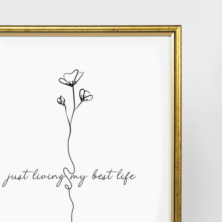 Ramka drewniana złota na zdjęcia DRI CL Z 28x35 cm