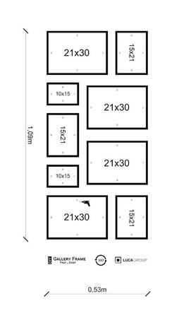 Zestaw czarnych ramek galeria Pinia 2 GF0004