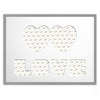Ramka na zdjęcia LOVE 30x40 cm szara z białym passe partout