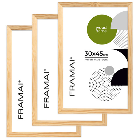 Ramka z drewna surowego na zdjęcia RAW 30x45 cm