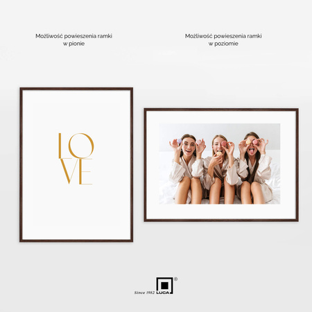 Zestaw 2 brązowych ramek na zdjęcia FDM 6 w rozmiarze 50x70 cm