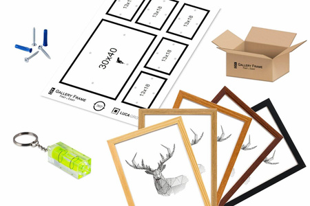 Zestaw brązowych ramek galeria Pinia 3 GF0009