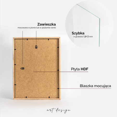 Pakiet 5 szt. ramki z drewna dębowego OAK 30x40 cm