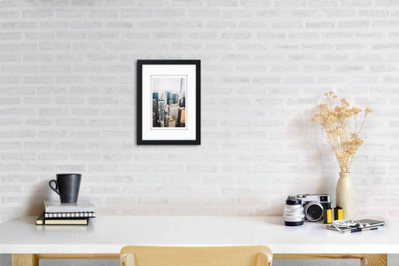 Czarna ramka przestrzenna Efekt 3D 40x50 cm (30x40 cm)