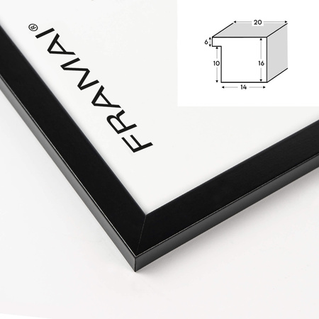 Czarna ramka na zdjęcia HEN 2 40x50 cm