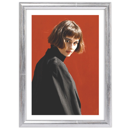 Srebrna ramka drewniana na zdjęcia EKO S2 13x18 cm