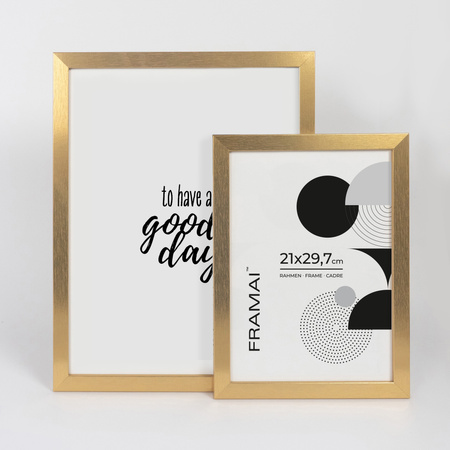 Pakiet 5 szt. złotych ramek na zdjęcia HEN Z 21x29,7 cm A4