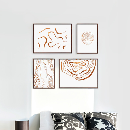 Zestaw brązowych ramek galeria PINIA 4 GF0003