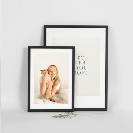 Pakiet 5 szt. czarnych ramek drewnianych na zdjęcia PINIA 2 30x40 cm