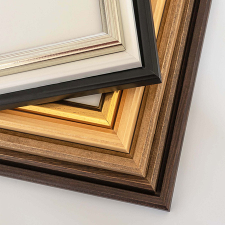 Srebrna ramka drewniana na zdjęcia DRWA FS 25x25 cm