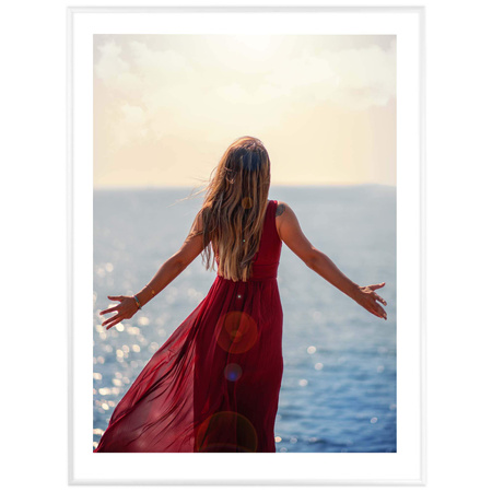 Biała ramka aluminiowa QAL 60x80 cm