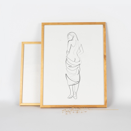 Pakiet 5 szt. naturalnych ramek drewnianych na zdjęcia PINIA 0 30x40 cm