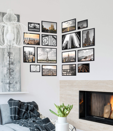 Zestaw czarnych ramek - galeria HIT 02 GF0009 - CORNER