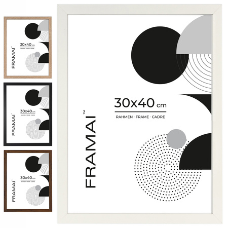 Biała ramka na zdjęcia HEN 1 30x40 cm