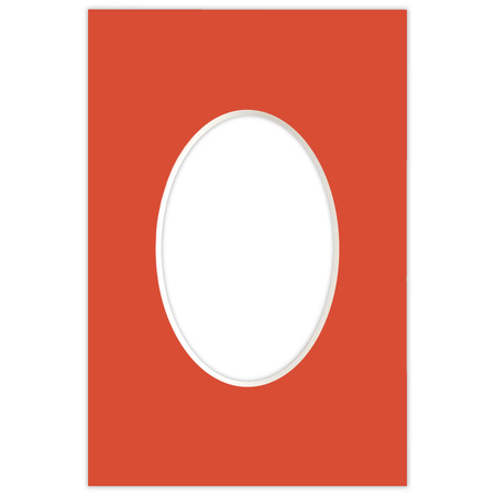 Passe partout 10x15 (6x9) OWAL CZERWONY LIGHT RED