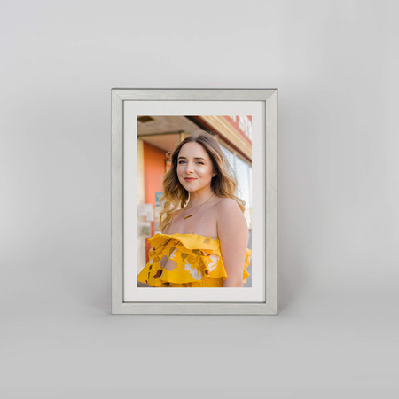 Srebrna ramka drewniana na zdjęcia PINIA S 15x21 cm