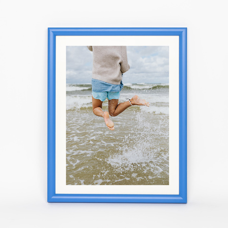 Ramka drewniana niebieska DRW H 15 - 24x30 cm