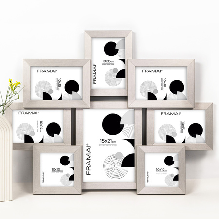 Multirama MULTI HEN S ramka na zdjęcia na 8 zdjęć - srebrna