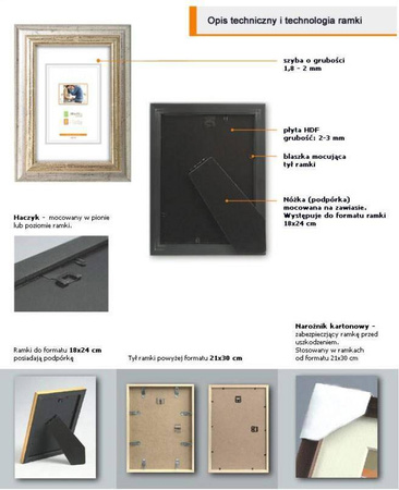 Ramka drewniana na zdjecia DRL S 78 50x70 cm