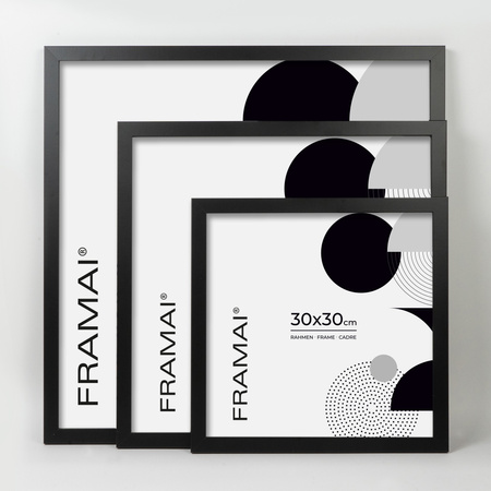 Czarna ramka na zdjęcia HEN 2 30x30 cm