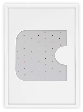 Ramka na zdjęcia LITERKA "C" 21x30 cm biała z białym passe partout