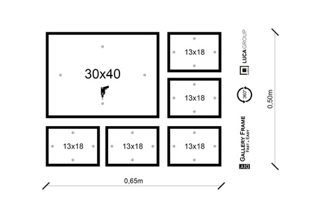 Zestaw czarnych ramek galeria HIT 02 GF0002