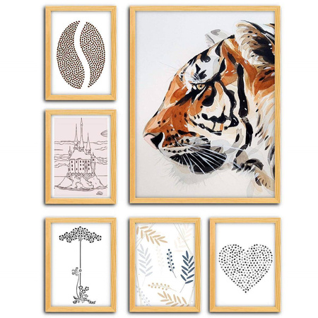 Zestaw naturalnych ramek galeria Pinia 0 GF0002