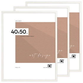 Pakiet 3 szt. białych ramek na zdjęcia FDM M1 40x50 cm