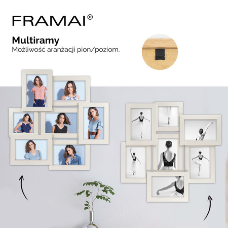 Multirama MULTI HEN 1 ramka na zdjęcia na 7 zdjęć - biała