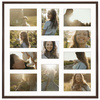Foto Galeria 50x50 cm brązowa Ramka na 11 zdjęć 10x15 cm i 10x10 cm z Passe Partout